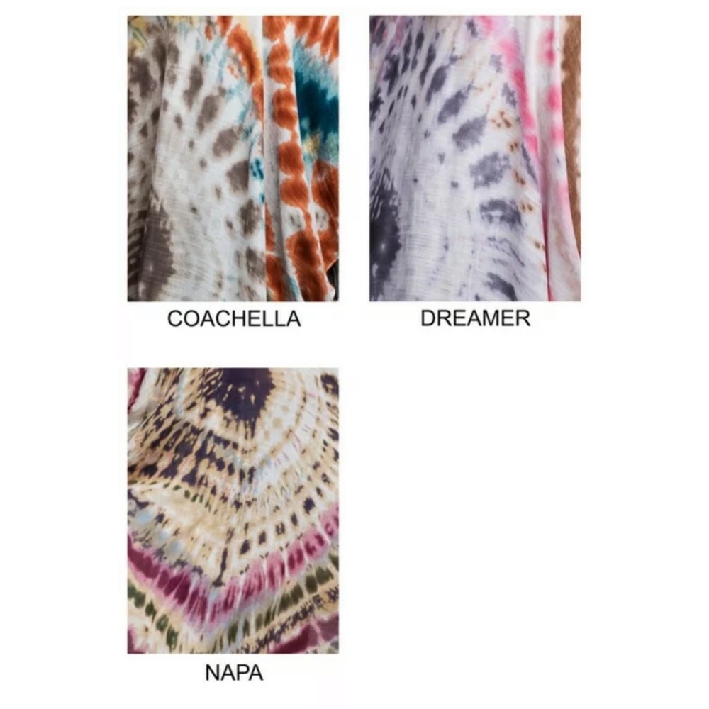 SOLD OUT Dreamer Tie Dye Boho Open Kimono Wrap Top - Picture 4 of 6